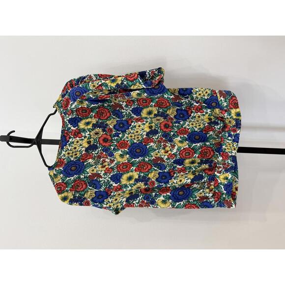 Yves St. Clair Vintage Floral Short Sleeve Blouse 12 - Picture 8 of 9